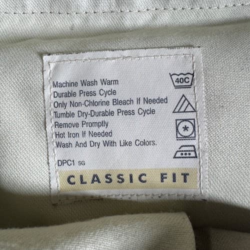 Dockers Men's Classic Fit Pleated Khaki Pants 38x30 Tan 100% Cotton Chinos - Thumbnail 6