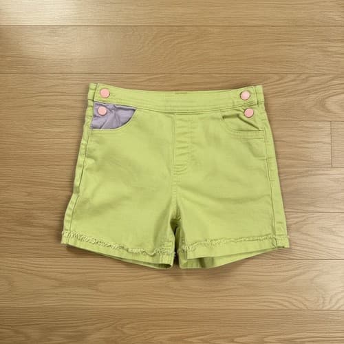 365 Kids from Garanimals Girls Unicorn Pastel Denim Shortalls Size 7 - Thumbnail 5