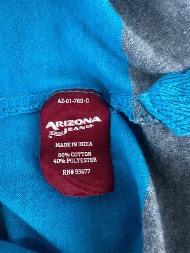 Arizona Jean Co. Boys Striped Polo Shirt Blue Gray M (10/12) Cotton Blend Casual - Thumbnail 6
