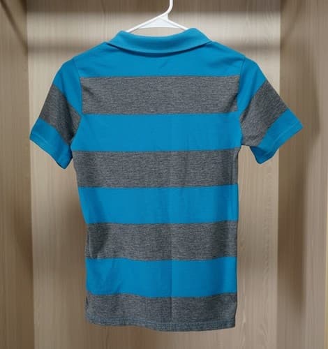 Arizona Jean Co. Boys Striped Polo Shirt Blue Gray M (10/12) Cotton Blend Casual - Thumbnail 4