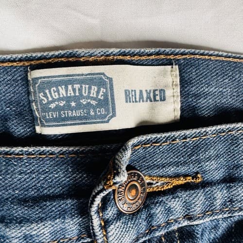 Signature by Levi Strauss & Co. Men's Relaxed Fit Straight Jeans 38x30 Blue - Thumbnail 5