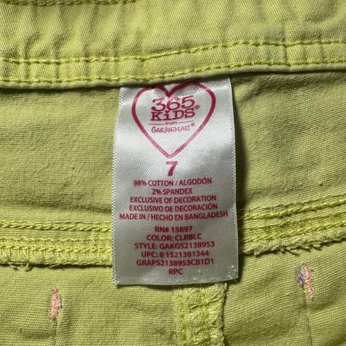 365 Kids from Garanimals Girls Unicorn Pastel Denim Shortalls Size 7 - Thumbnail 7
