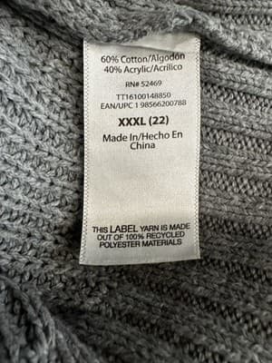 Time And Tru Heather Grey Sweater Woman’s Size Medium Casual Comfort Neutral - Thumbnail 6