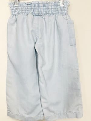 Vince Camuto Girls Light Denim Elastic Waist Pull On Wide Leg Capris Size 4 - Thumbnail 4