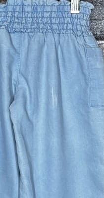 Vince Camuto Girls Light Denim Elastic Waist Pull On Wide Leg Capris Size 4 - Thumbnail 7