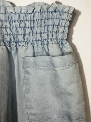 Vince Camuto Girls Light Denim Elastic Waist Pull On Wide Leg Capris Size 4 - Thumbnail 2