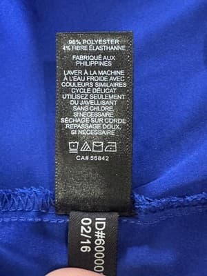 Express Woman’s Royal Blue V Neck Size XS/TP Sheer Silky Fabric - Thumbnail 5