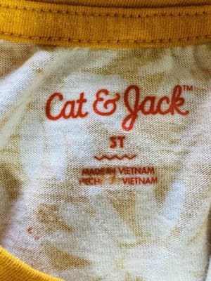 Cat And Jack Girls Toddler Shirt Size 3 Yellow/ White Flowers Long Sleeve Soft - Thumbnail 4