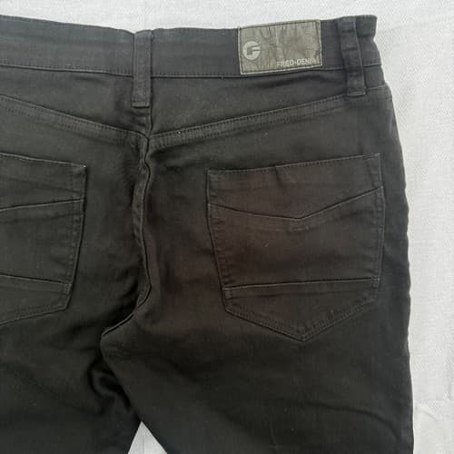 Fried Denim Men's Slim Fit Black Side Stripe Pants 32x30 Excellent Condition - Thumbnail 5