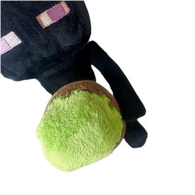 Minecraft Enderman Holding Grass Block 8 inch Plush Toy Jinx Mojang 2018 Clean - Thumbnail 4