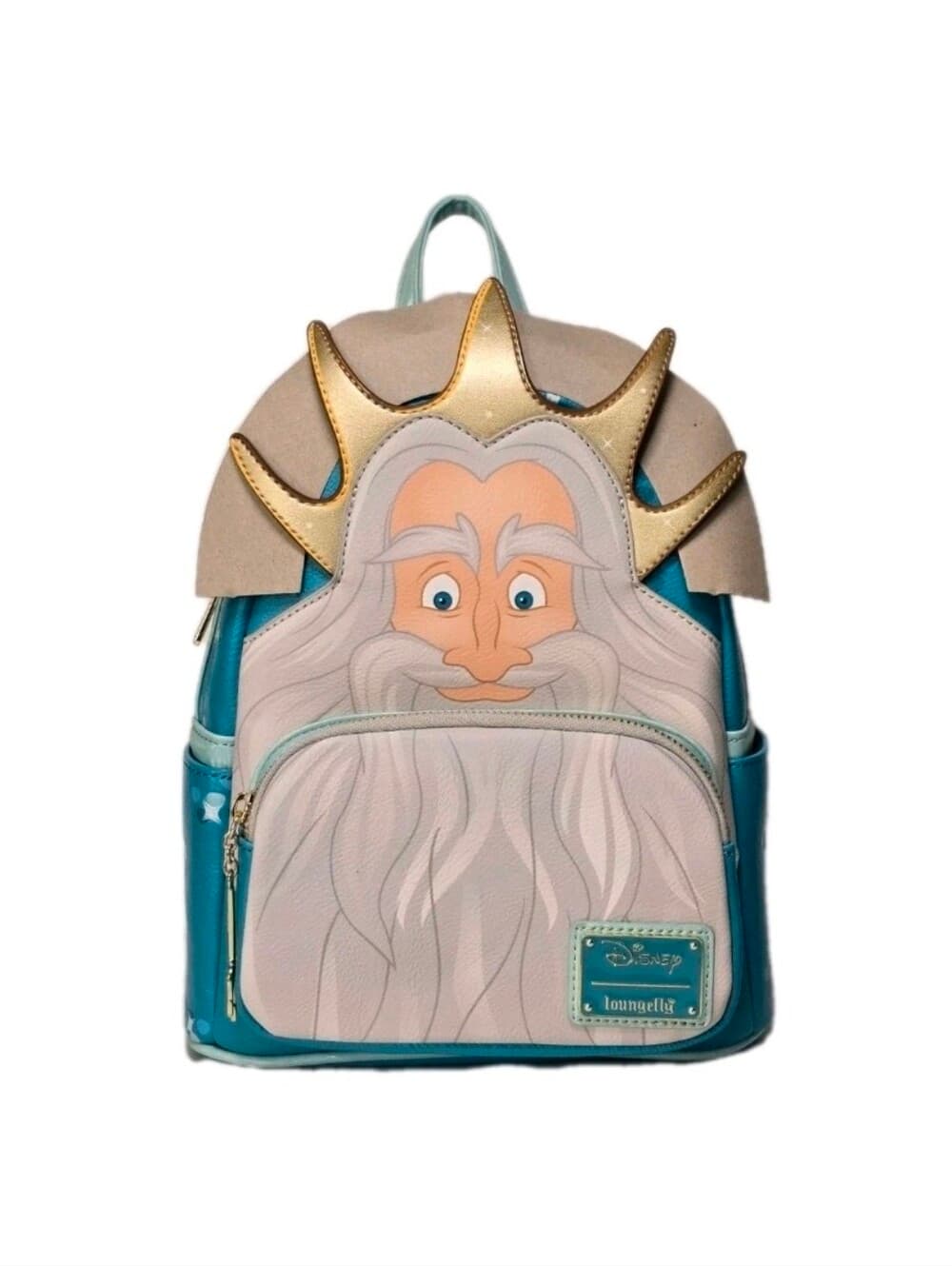 Loungefly Disney Little Mermaid King Triton Cosplay Mini Backpack 2022 Rare NWT - Thumbnail 9