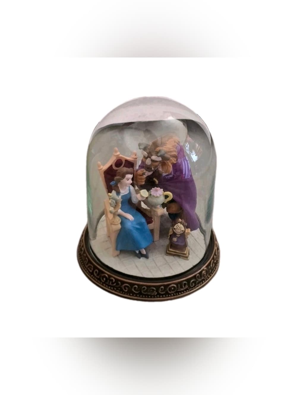 Disney Beauty and the Beast Belle Beast Glass Dome Cloche Zhang Yuqing Figurine - Thumbnail 7