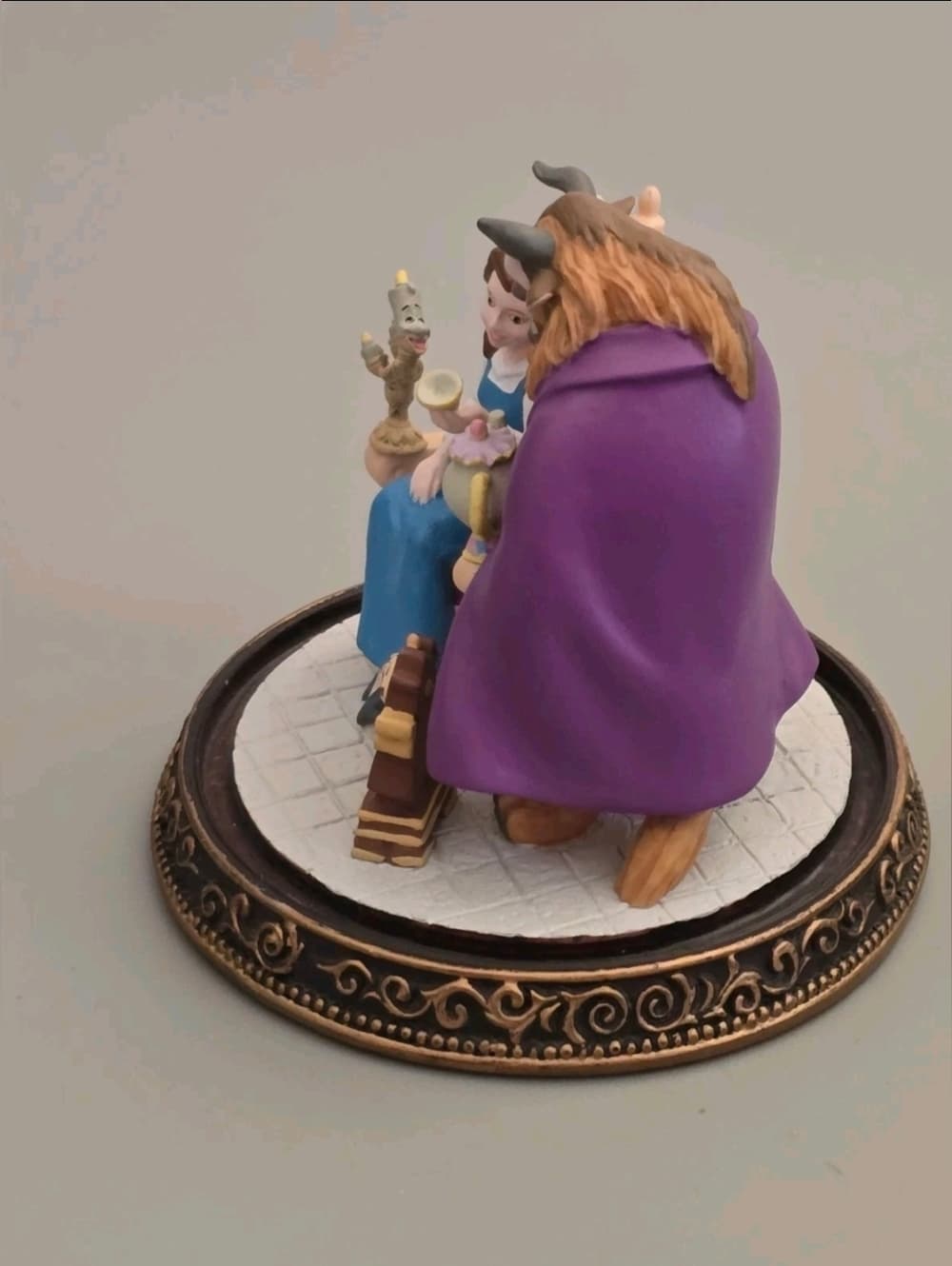 Disney Beauty and the Beast Belle Beast Glass Dome Cloche Zhang Yuqing Figurine - Thumbnail 2
