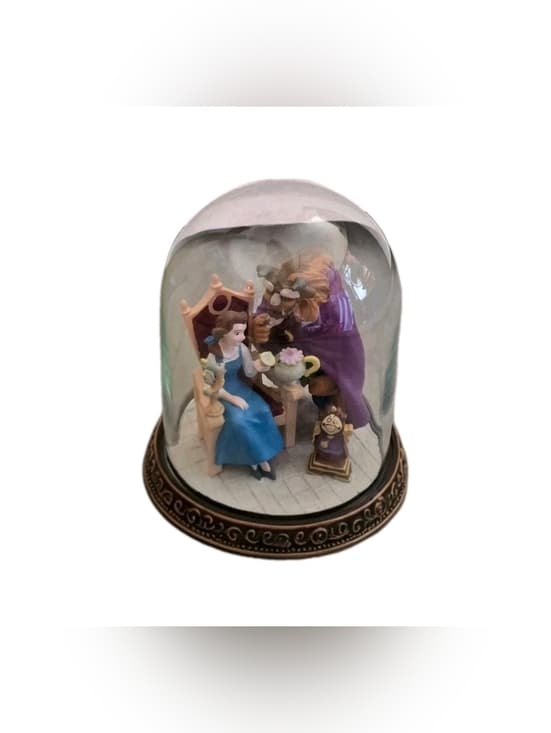 Disney Beauty and the Beast Belle Beast Glass Dome Cloche Zhang Yuqing Figurine - Thumbnail 8