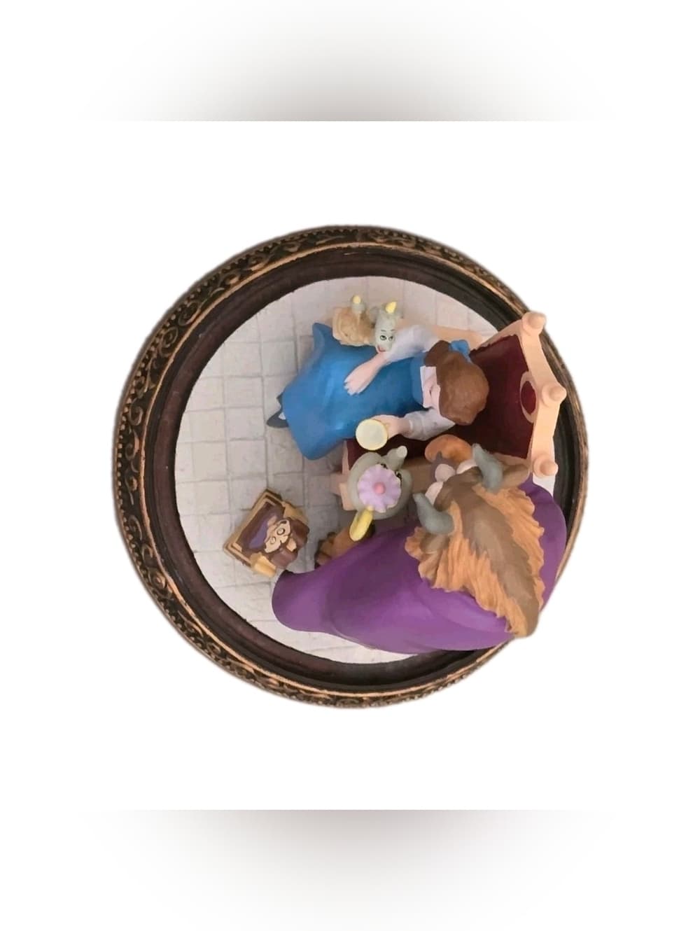Disney Beauty and the Beast Belle Beast Glass Dome Cloche Zhang Yuqing Figurine - Thumbnail 4