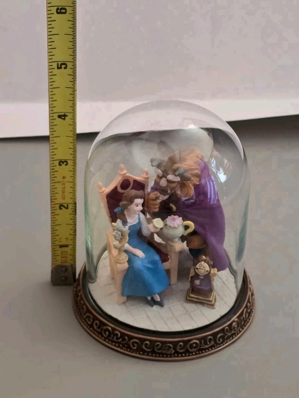 Disney Beauty and the Beast Belle Beast Glass Dome Cloche Zhang Yuqing Figurine - Thumbnail 6
