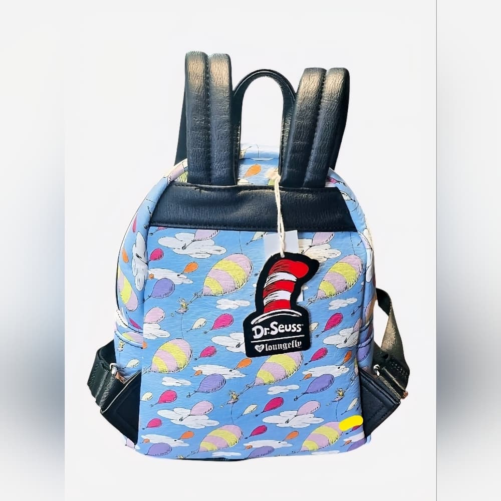 RARE Vintage Loungefly ❤️ Logo Dr Seuss AOP Backpack