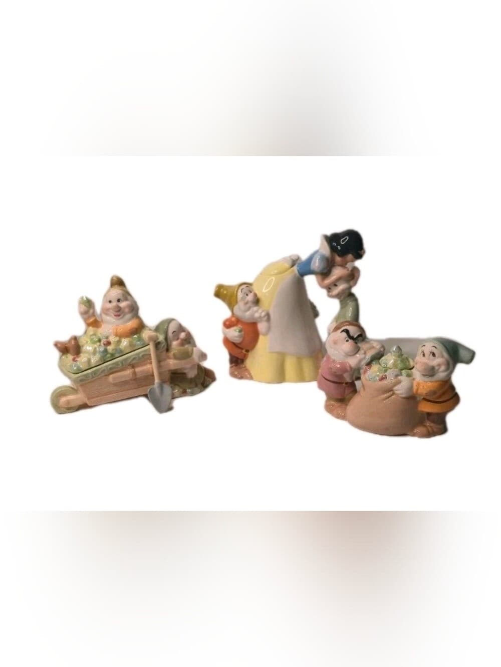 Rare Retired Disney Direct 2000s Snow White & Seven Dwarfs Ceramic Tea Set IOB - Thumbnail 16