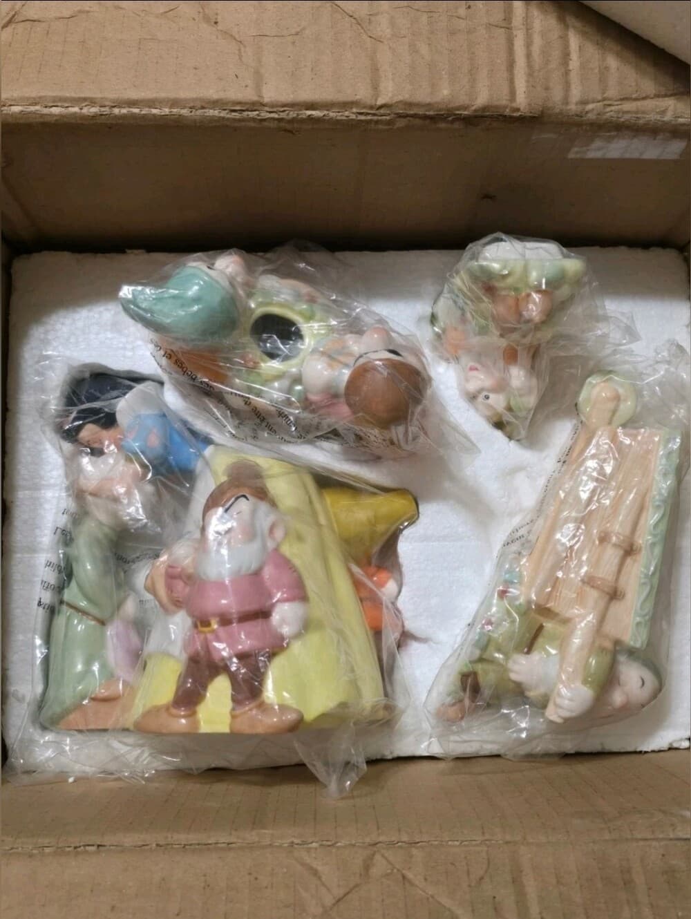 Rare Retired Disney Direct 2000s Snow White & Seven Dwarfs Ceramic Tea Set IOB