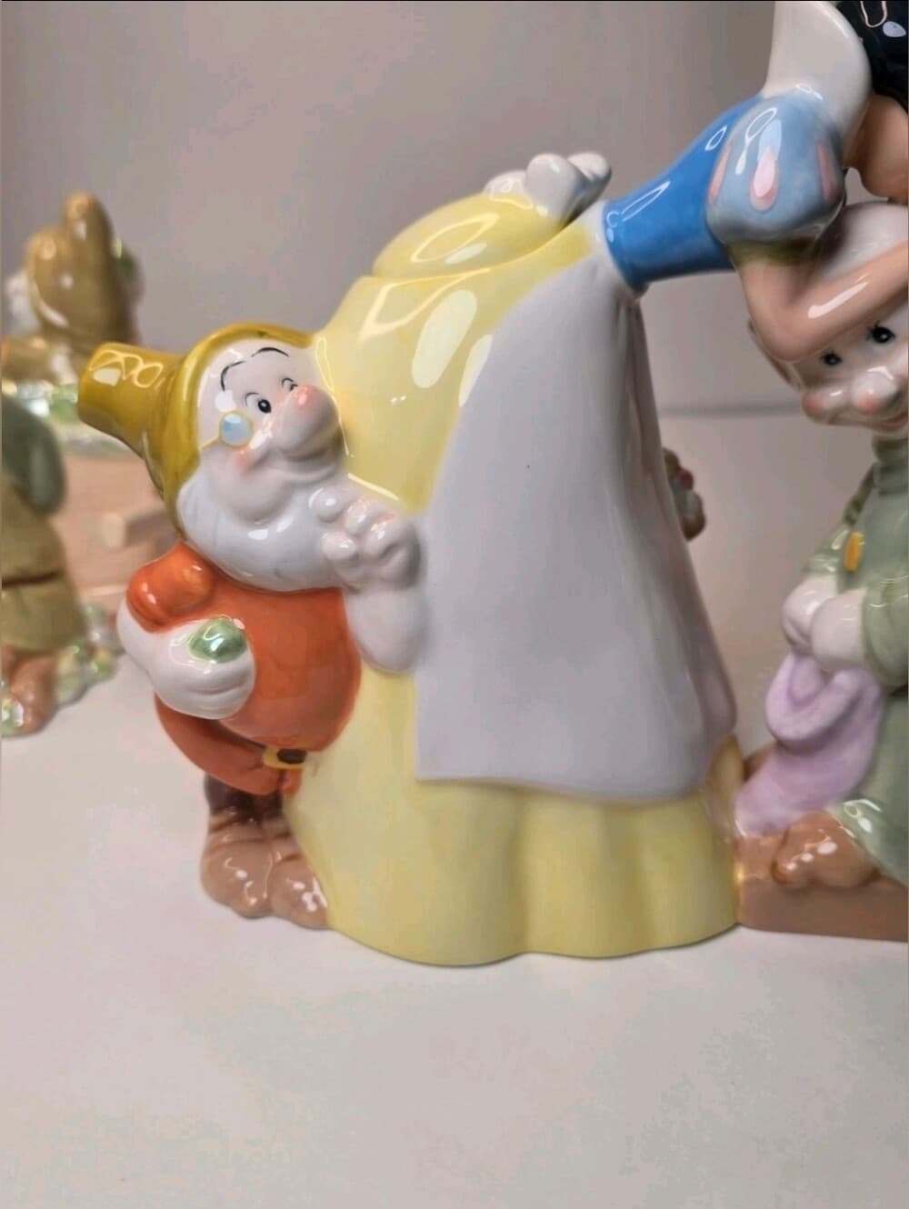 Rare Retired Disney Direct 2000s Snow White & Seven Dwarfs Ceramic Tea Set IOB - Thumbnail 8