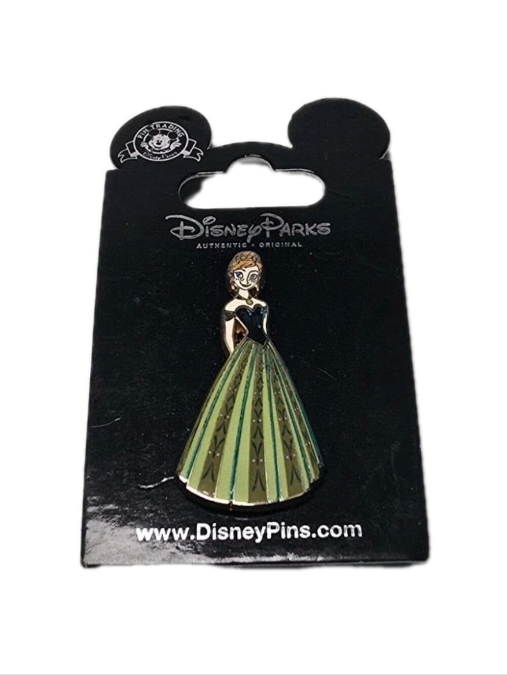 2014 Disney Frozen Collector Pin Anna Coronation Green Dress Pin - Thumbnail 3