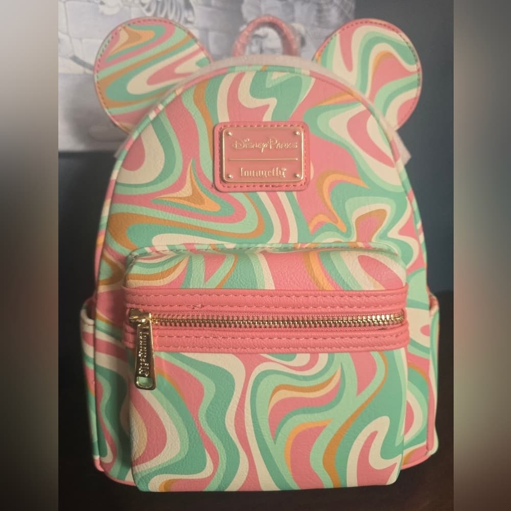 Loungefly Disney Parks Mickey Mouse Swirl Backpack