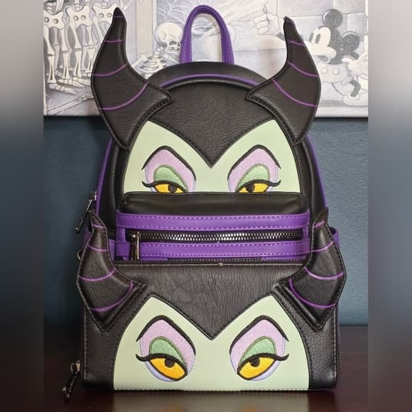 Loungefly ❤️ Logo Disney Maleficent with Matching Wallet - Thumbnail 13