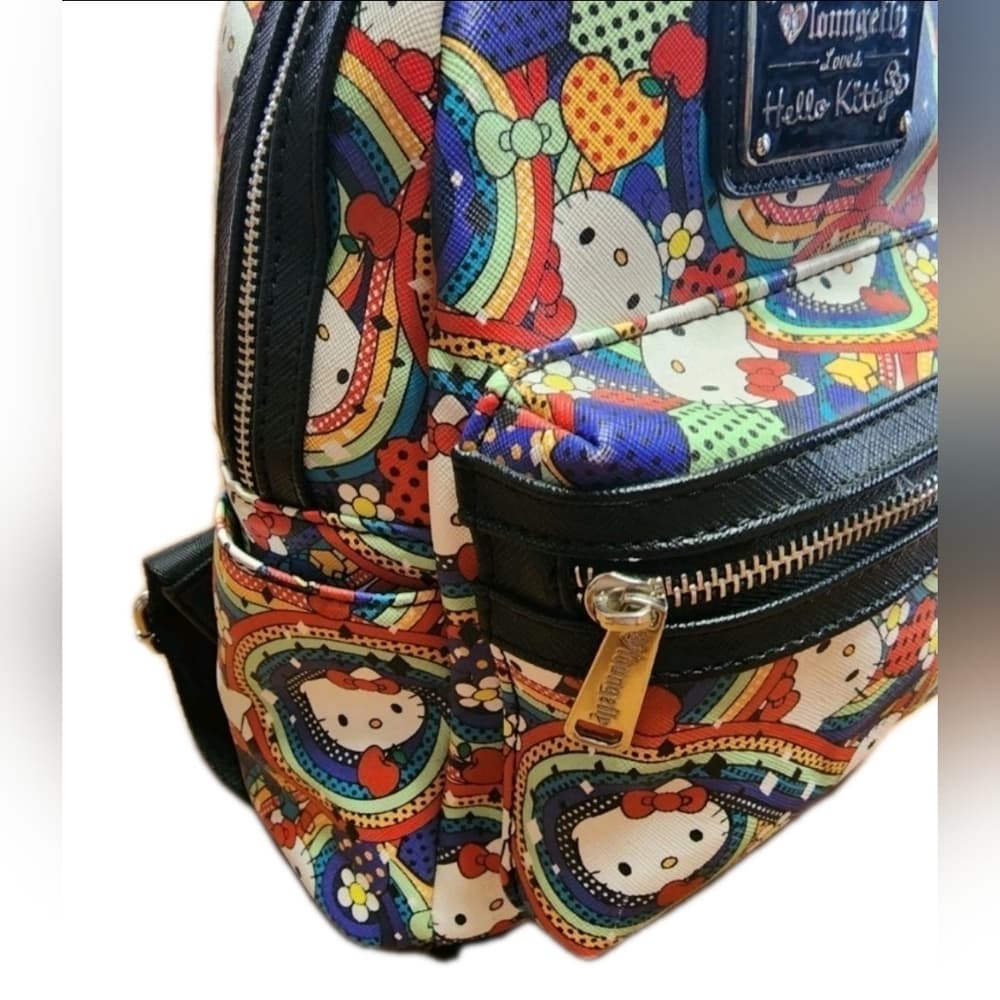 2018 Loungefly OG Hello Kitty Rainbow Mini Backpack - Thumbnail 6