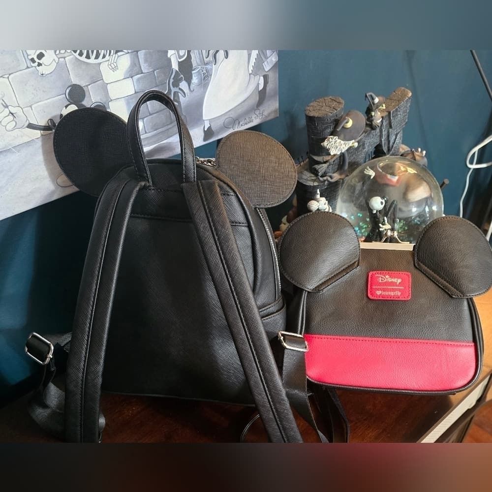 Loungefly Disney Mickey Mouse Backpack and Purse Set