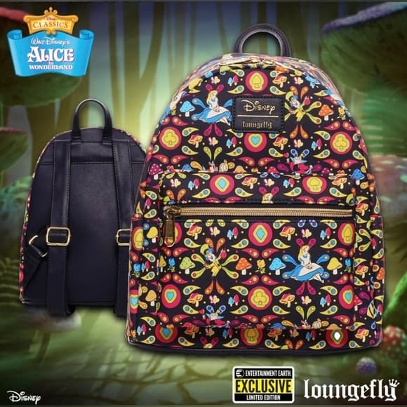 Loungefly Disney Alice in Wonderland Retro Mini Backpack - Thumbnail 10