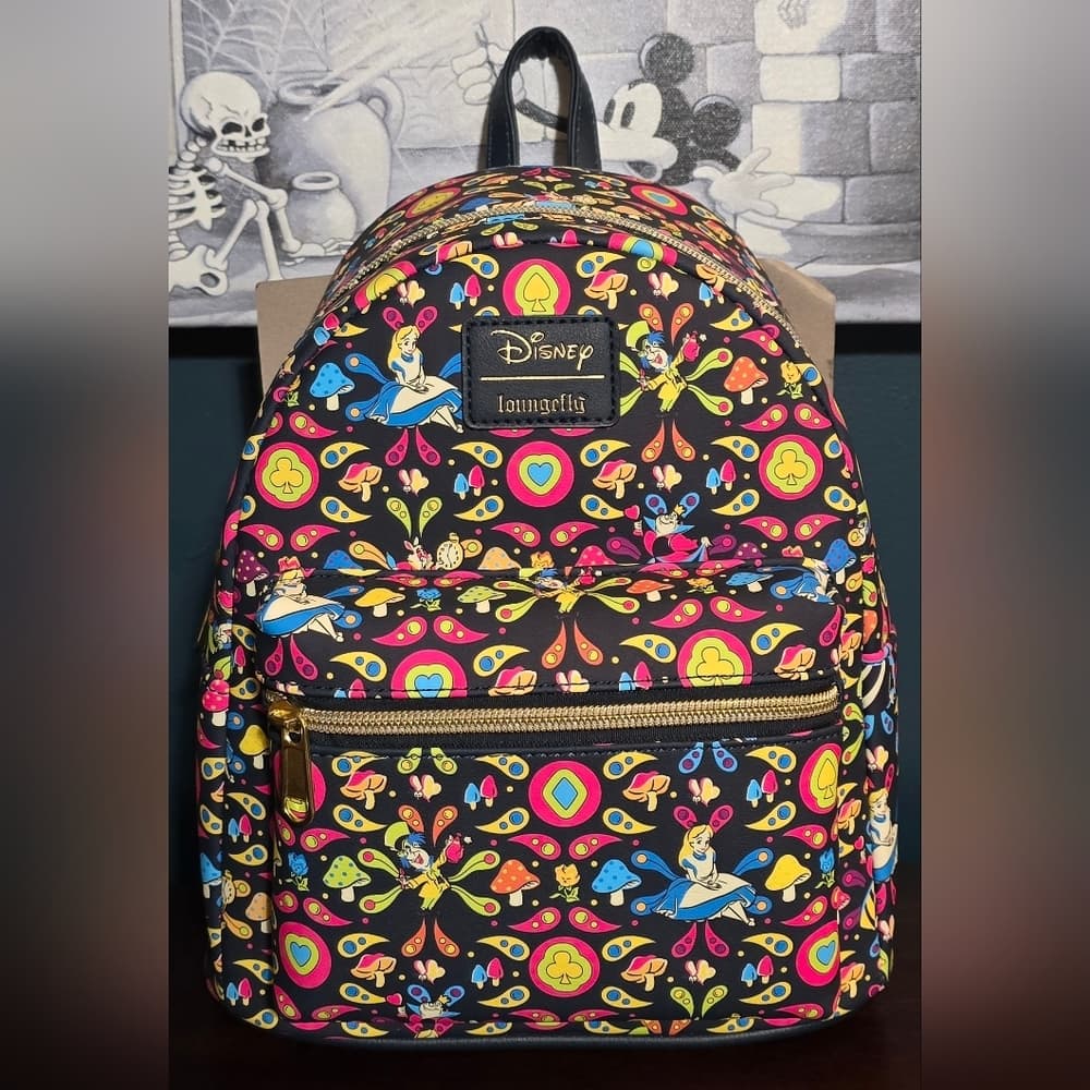 Loungefly Disney Alice in Wonderland Retro Mini Backpack - Thumbnail 2