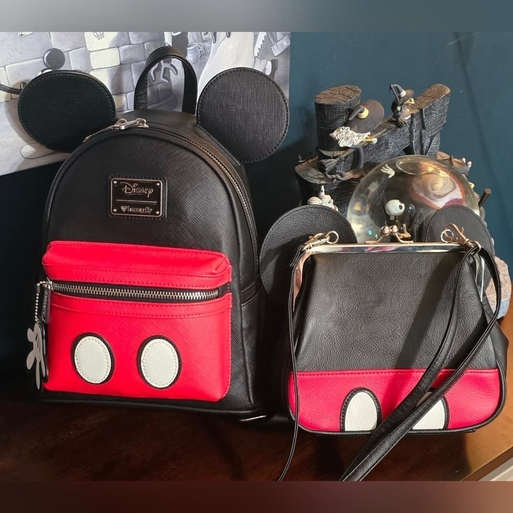 Loungefly Disney Mickey Mouse Backpack and Purse Set - Thumbnail 13