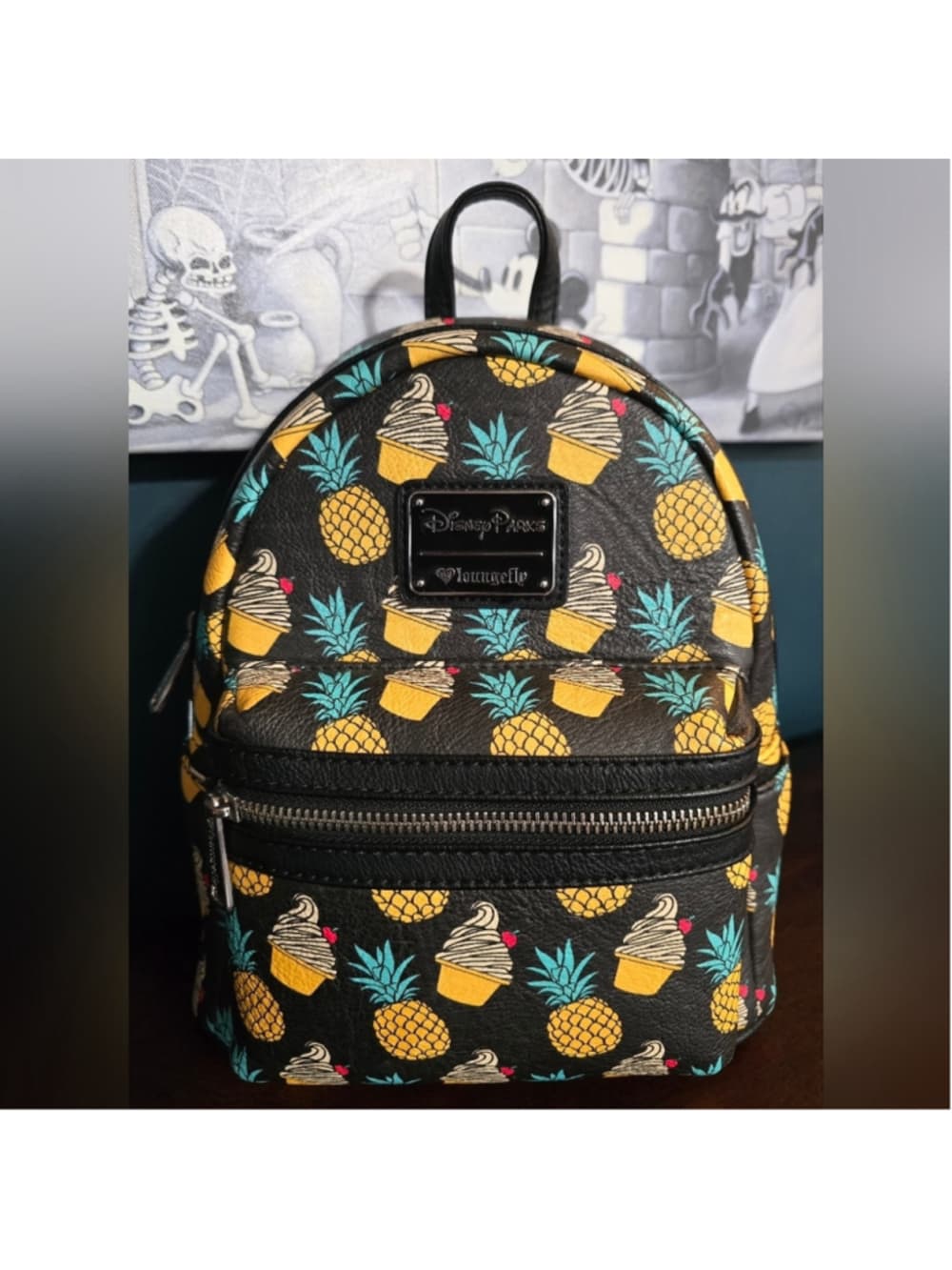 Loungefly Disney Parks Dole Whip Pineapple Swirl Mini Backpack