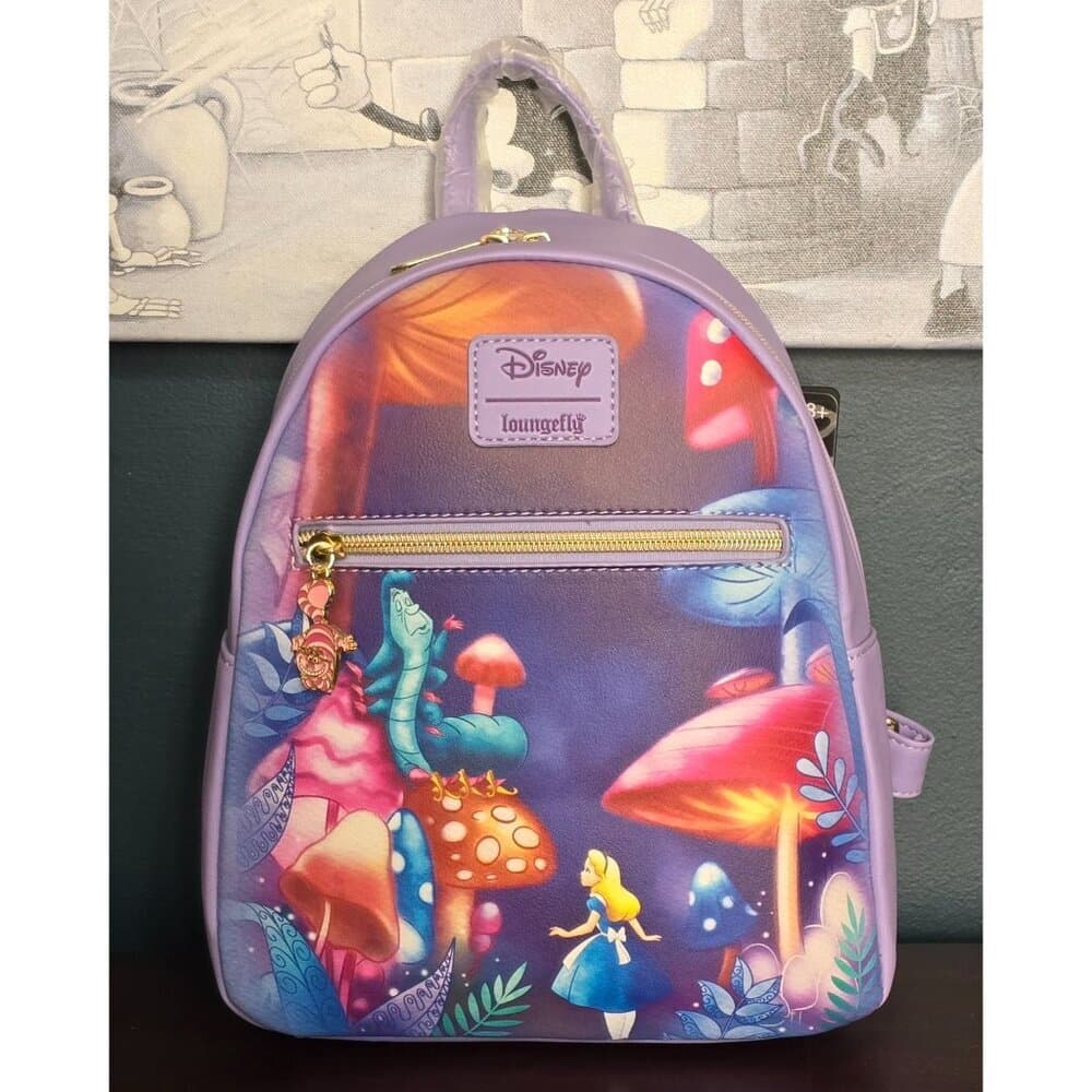 Loungefly Disney Alice In Wonderland Mushroom Caterpillar Backpack