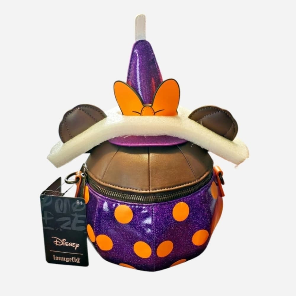 Loungefly Disney Halloween Witch Minnie Mouse Apple Crossbody Bag
