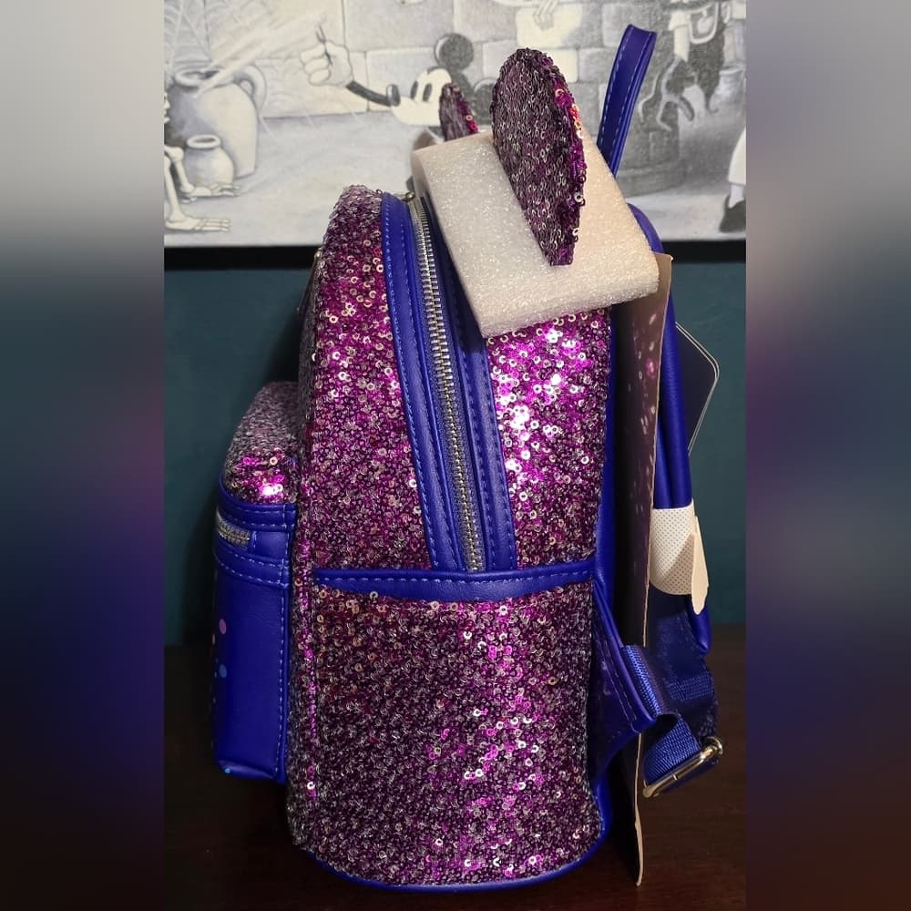 Loungefly Disney Parks Paris 30th Anniversary Sequin Backpack - Thumbnail 6