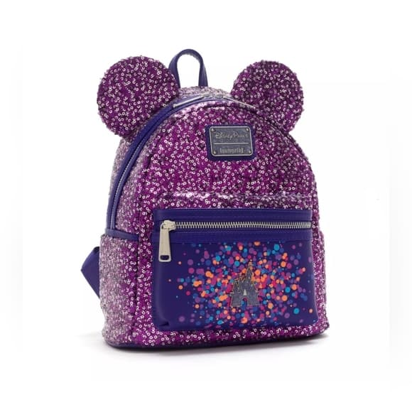 Loungefly Disney Parks Paris 30th Anniversary Sequin Backpack - Thumbnail 13