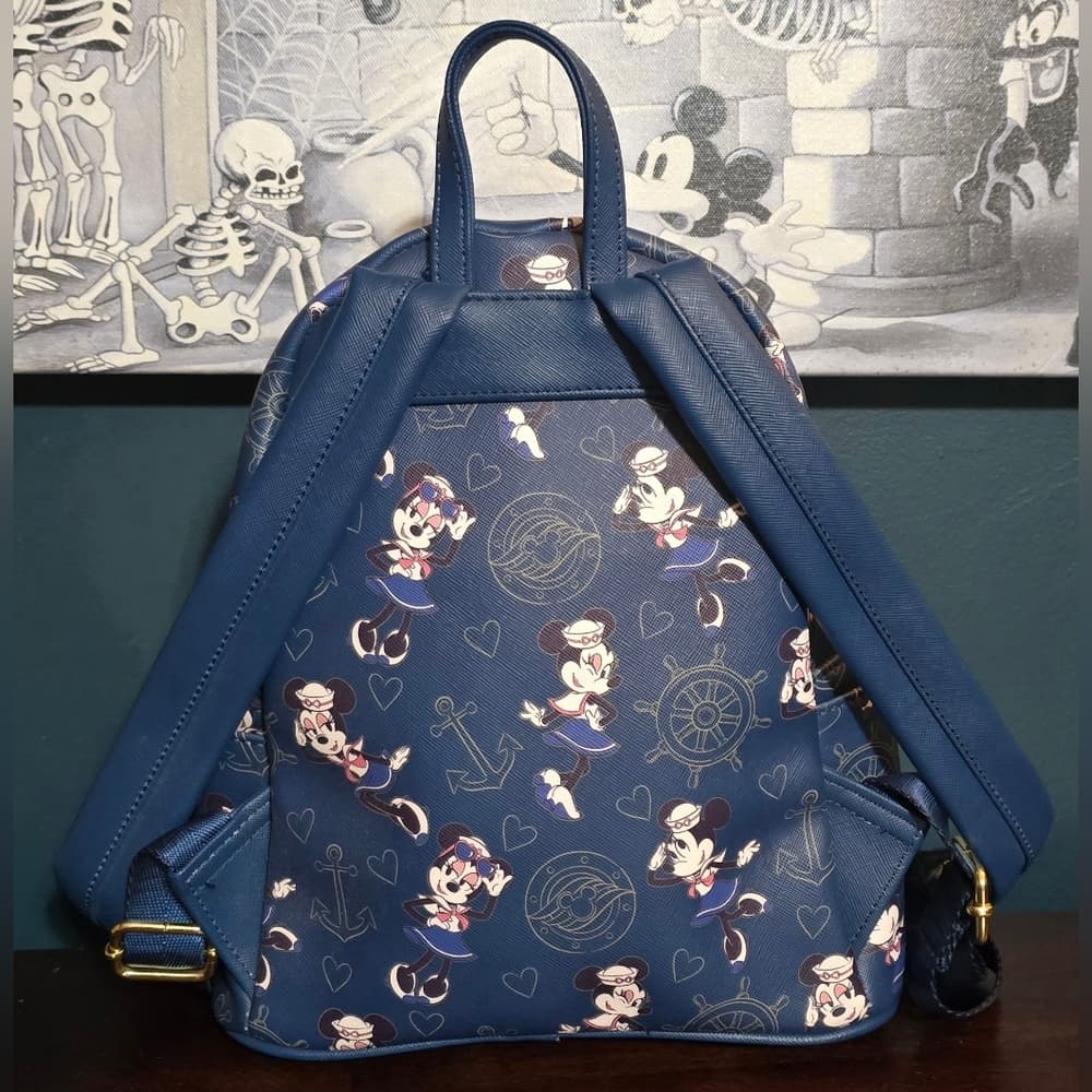 Loungefly ❤️ Logo Disney Cruise Line Sailor Minnie Mouse Backpack and Wallet - Thumbnail 4