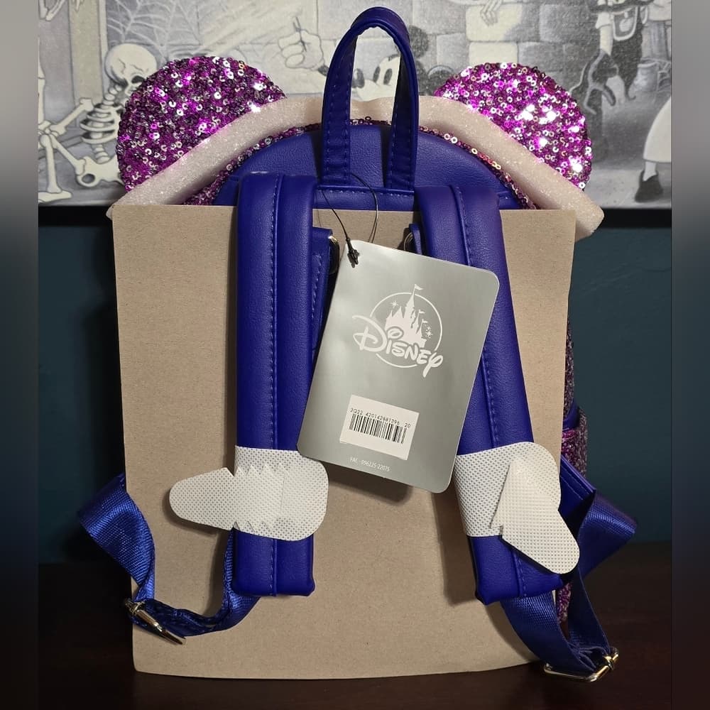 Loungefly Disney Parks Paris 30th Anniversary Sequin Backpack - Thumbnail 7