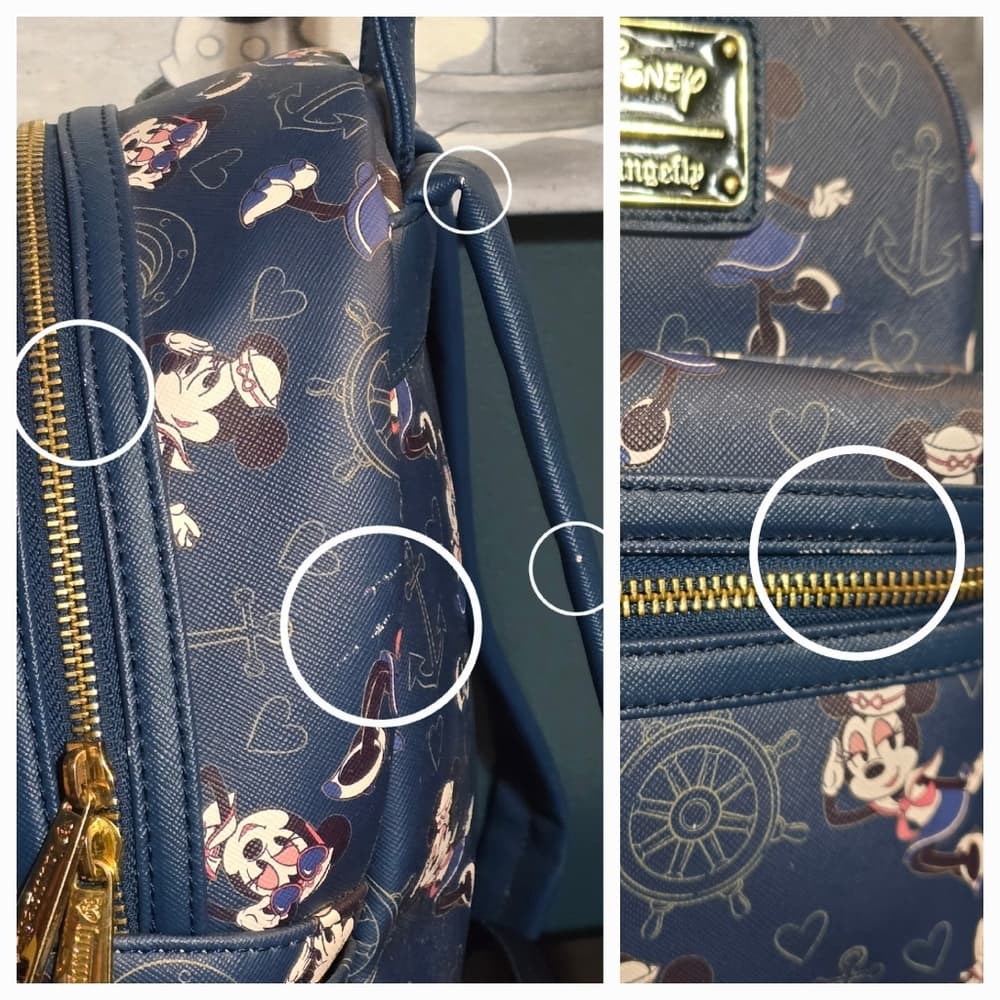 Loungefly ❤️ Logo Disney Cruise Line Sailor Minnie Mouse Backpack and Wallet - Thumbnail 8