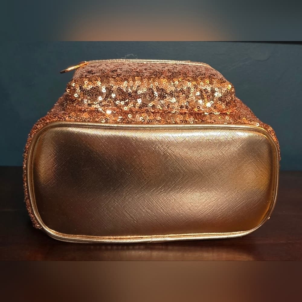 Loungefly Disney Parks Minnie Mouse Rose Gold Sequin Backpack - Thumbnail 7