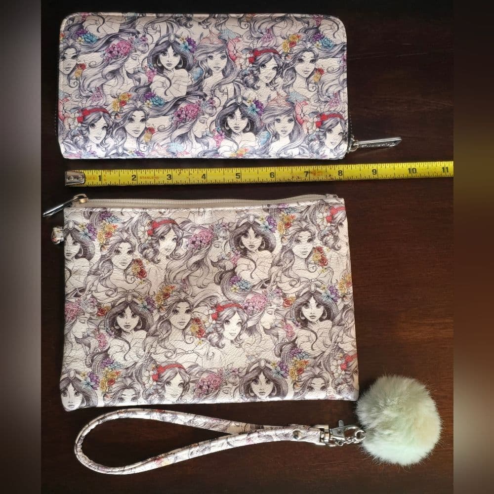 Loungefly Disney Parks Princess AOP Backpack, Wallet, and Pouch Set - Thumbnail 10