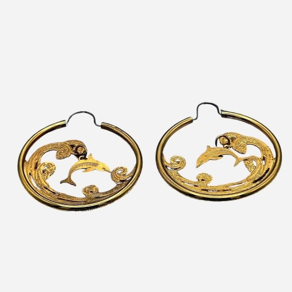 Intricate Dolphin Earrings - Thumbnail 3