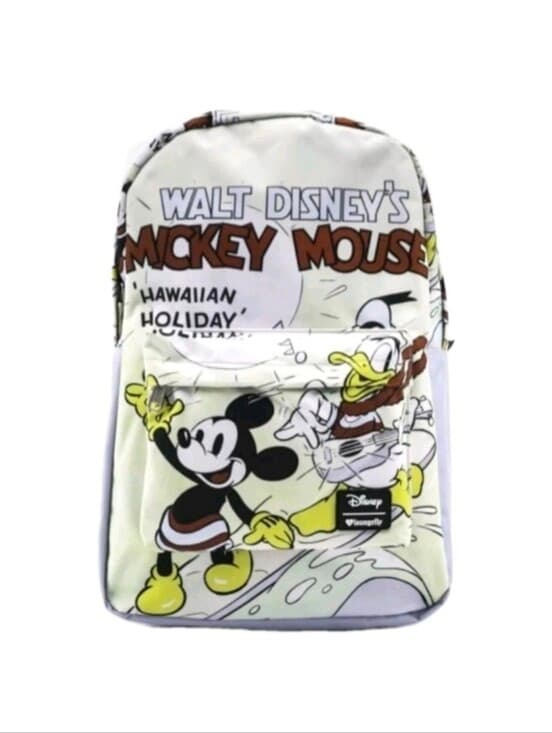 Loungefly Disney Mickey Hawaiian Holiday Nylon Backpack OG Heart Logo NWT Sealed - Thumbnail 4