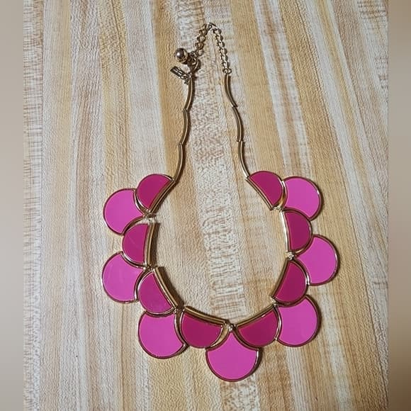 Kate Spade Pink Sweetheart Scalloped Necklace - Thumbnail 4