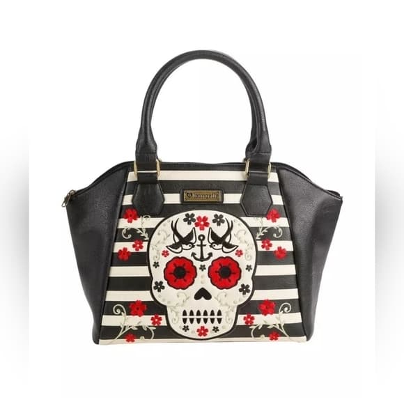 Loungefly ❤️ Logo Sugar Skull Bag - Thumbnail 13