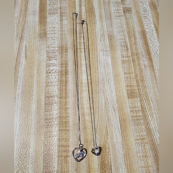 Two Silver Heart Necklaces - Thumbnail 7