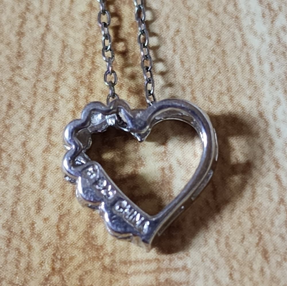 Two Silver Heart Necklaces - Thumbnail 4