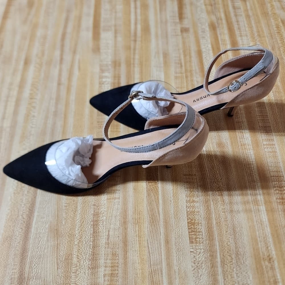 Chinese Laundry Only You Black and Nude Lucite Kitten Heels - Thumbnail 3