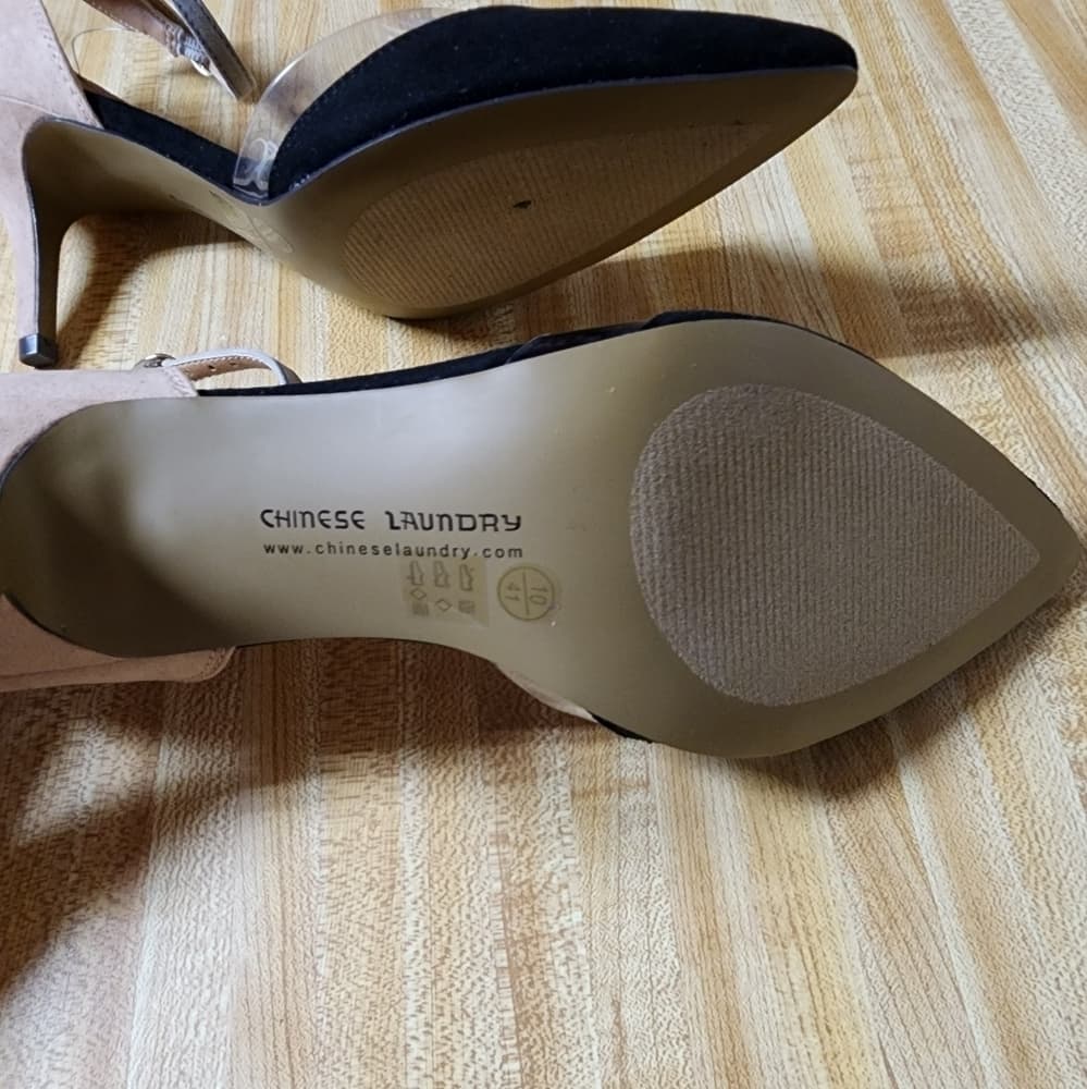 Chinese Laundry Only You Black and Nude Lucite Kitten Heels - Thumbnail 5